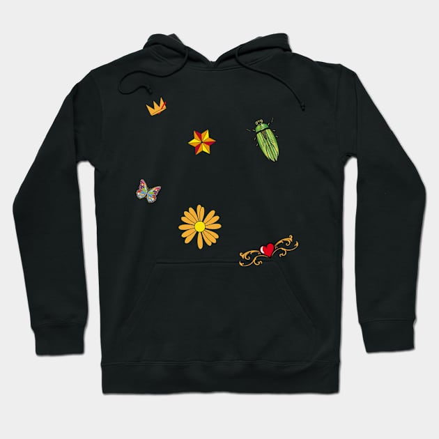 Insect patches Hoodie by Kisho